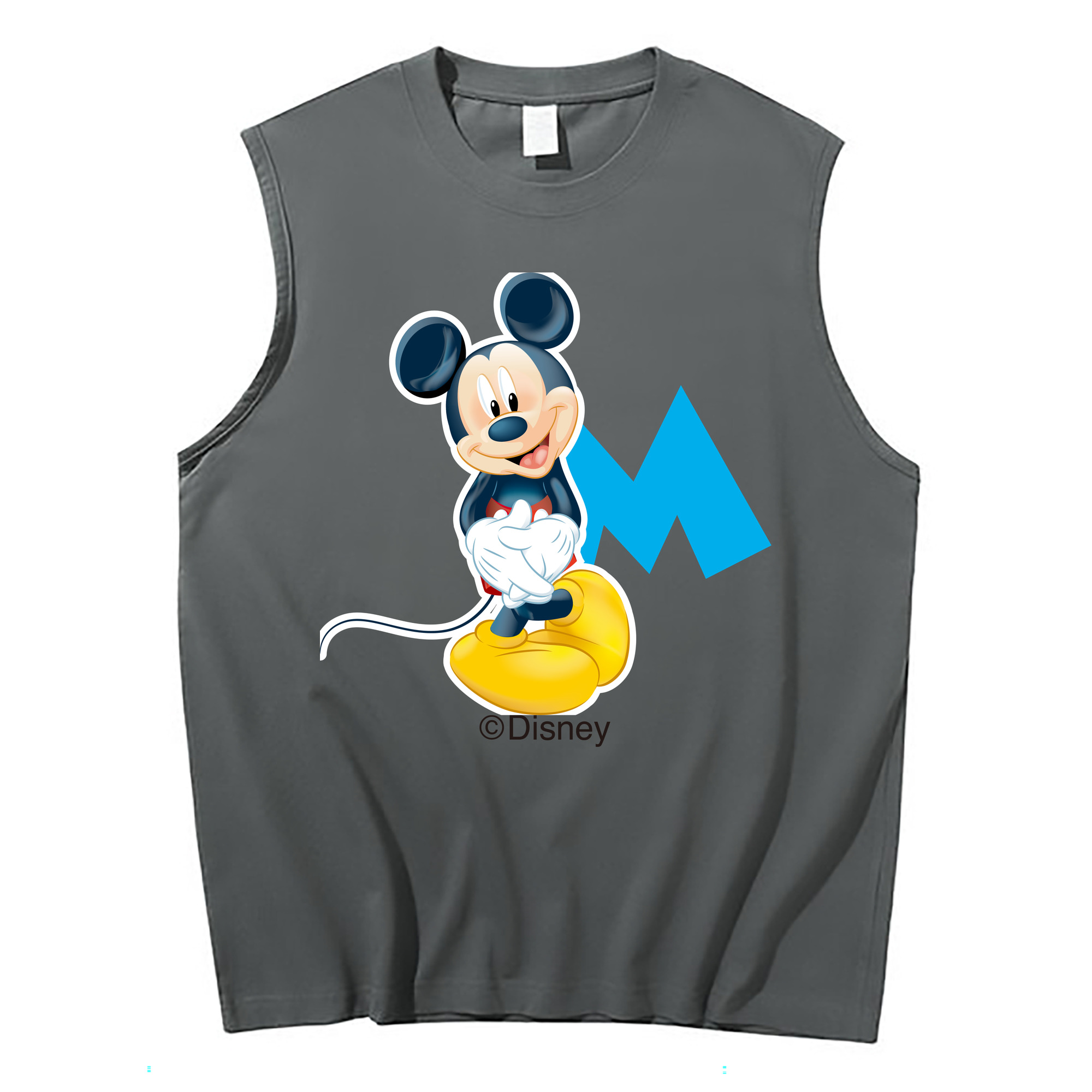 ミッキーマウス Mickey Mouse コットン100％タンクトップ（フロントプリント）